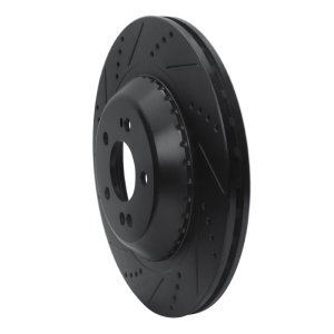 Mercedes-Benz Maybach S560 Brake Rotor (1) - Rear Left - R1 Concepts - Drilled & Slotted - Black - `14-`21